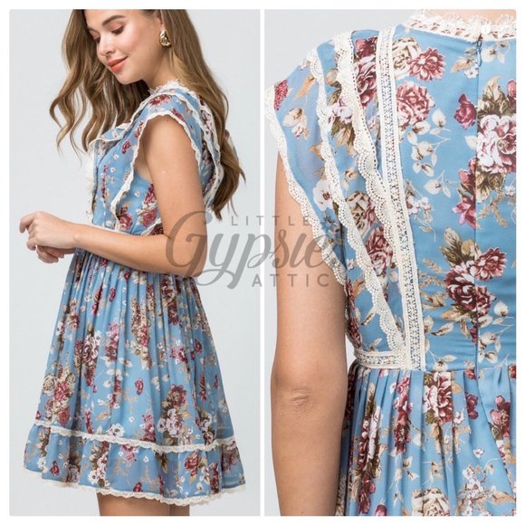 Entro Old Country Roses Farmhouse Mini Dress - Picture 6 of 16